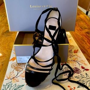 Louise et Cie platform tie up sandals